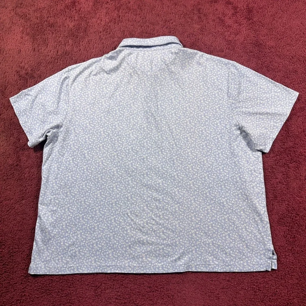 Polo Ralph Lauren Polo Shirt Mens 2XB Blue Floral Short Sleeve Cotton Pony Logo